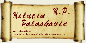 Milutin Palasković vizit kartica